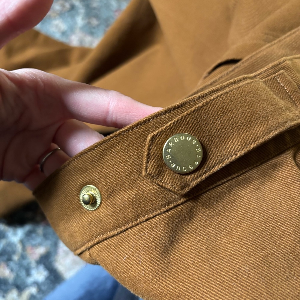 Barbour Allerston Trouser Wide Leg Pants in Gold Brown Sz 8 - Picture 13 of 13